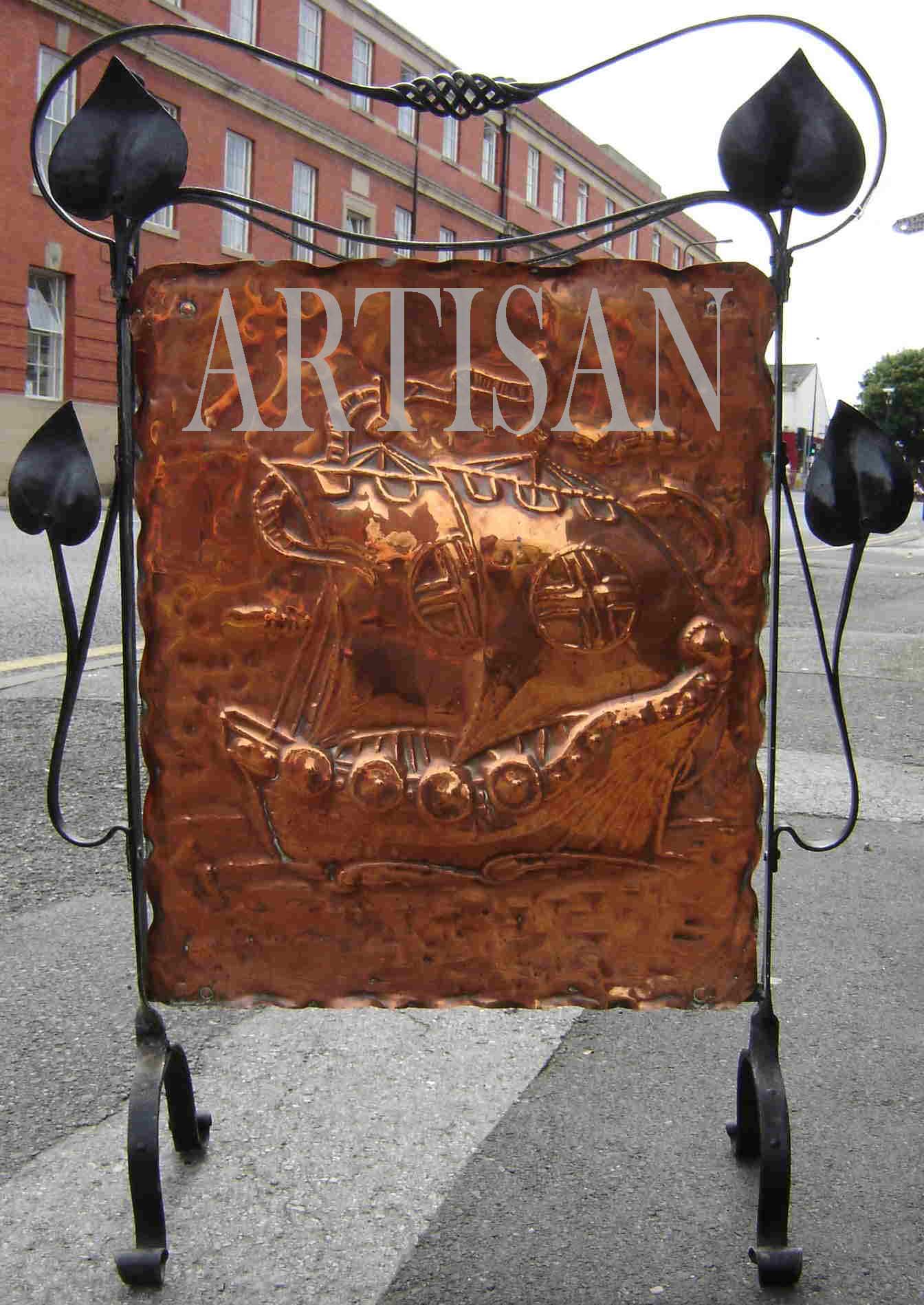 Antique &pound;195 Arts & Crafts Copper Screen